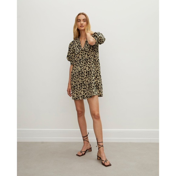 Rohe Emma Dress Pebble Print Collared Mini Dress Short Sleeve 2 US (34) Róhe NWT - Picture 2 of 16